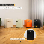 Mininevera silenciosa TZS First Austria | Diseño retro | Capacidad de refrigeración ajustable | Manilla de puerta | Sistema de refrigeración termoeléctrico | 40L | crema