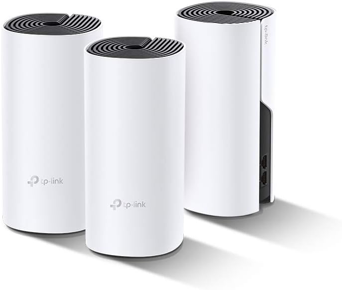 TP-Link Deco P9 (paquete de 3) Sistema WiFi Mesh híbrido potente con PLC 1000 Mbps - Control parental - Puertos Ethernet Gigabit - Ideal para casas grandes con muros de hormigón armado