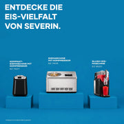 SEVERIN Heladera y yogurtera compacta 2 en 1 con compresor, diseño fino que ahorra espacio EZ 7407