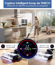 Limpiador de suelos inalámbrico a vapor Tineco Floor One S7 para suciedad pegajosa en suelos duros con pantalla, autolimpieza, limpieza de bordes y autopropulsión, perfecto para niños/mascotas