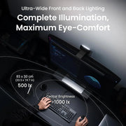 Lámpara de monitor ScreenBar Halo 2 con luz trasera, USB, 5 W, 2700–6500 K, regulable, sensor de movimiento, mando inalámbrico, para monitores de 0,43–6 cm