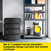 Limpiadora de alta presión Kärcher K 7 Premium Power Home, presión: 180 bares, caudal: 600 l/h, rendimiento de superficie: 60 m²/h, potencia: 3000 W, enrollador de mangueras, con pistola, boquilla turbo, lanza pulverizadora