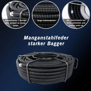 Máquina limpiatuberías eléctrica Anbull de 850 W con espiral de 14 m Ø22 mm, 14,5 m Ø16 mm y 5 m Ø10 mm para tuberías de Ø20 a 200 mm, 450 rpm