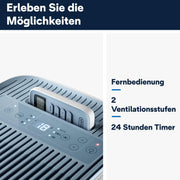 De'Longhi Pinguino PAC EM82, aire acondicionado portátil para habitaciones de hasta 80 m³, 9.400 BTU, 2,4 kW, 63 dB, función de deshumidificación, clase energética A, temporizador 24 h, blanco