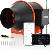 Ventilador de conducto FanGoFast de 100 mm controlado por APP con controlador de temperatura y humedad, motor EC, ventilador de extracción de 3000 RPM para refuerzo, tiendas de cultivo, ventilación y extractor de aire
