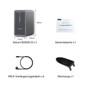Sistema solar para balcón Marstek B2500 con almacenamiento: 0% IVA, batería solar LiFePO4 de 2240Wh, 2 MPPT, entrada solar fotovoltaica máx. de 1600W y salida CC de 800W, control por aplicación, IP65, conectar y usar (Plug&Play)