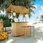 Juego de patio estilo hawaiano de altura para barra