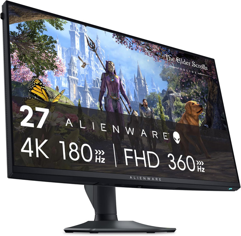 Alienware AW2725QF Monitor Gaming de 27" 4K UHD (3840x2160), 360Hz, Fast IPS, 0.5ms, compatible con NVIDIA G-Sync, 95% DCI-P3, HDR600, Dolby Vision, USB-C, DisplayPort, 2X HDMI, 4X USB, garantía de 3 años