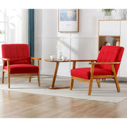 Juego de 2 sillas decorativas de estilo moderno de mediados de siglo con mesa auxiliar