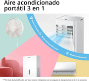 Aire Acondicionado Portátil COMFEE 9000 BTU/2300 Frigorías Breezy Cool Pro – Climatizador sin unidad exterior, Bajo Consumo, Control por App y Kit de Ventana – Refrigera, Ventila y Deshumidifica