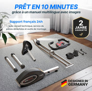 Ultrasport F-Bike Bicicleta estática plegable | Extra silenciosa hasta 130 kg con sillín cómodo, bicicleta estática plegable