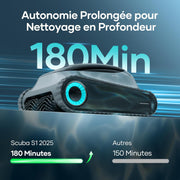 AIPER Scuba S1 (Versión 2025) Robot Limpiafondos para Paredes y Línea de Flotación, Aspiradora de Piscina con 180 Minutos de Autonomía, Filtración Ultrafina, Navegación Inteligente y Control por App