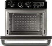 G3 Ferrari G10221 Horno Air Fryer Multifunción 32 L, 2000 W, 5 Modos de Cocción, 6 Resistencias, Temperatura Ajustable hasta 230°C, Pantalla con Temporizador, Accesorios de Acero Inoxidable sin BPA/PFOA, Negro-Plata