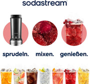 Máquina de agua con gas SodaStream Crystal 3.0 con 2 cilindros de CO2 Quick-Connect y 2 jarras de cristal