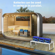 Batería LiFePO4 de 12V 100Ah, batería de litio con BMS de 100A y 15000 ciclos profundos, potencia máxima de 1280W, para autocaravanas, sistemas solares, embarcaciones, hogar y camping (2 unidades de 12.8V 100Ah)