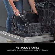 Freidora de aire NINJA Foodi DualZone, 2 compartimentos, 2 zonas de cocción independientes, capacidad de 7,6 L, freidora de aire 6 en 1, máx. 240 °C, piezas antiadherentes extraíbles aptas para lavavajillas, negro AF300EU