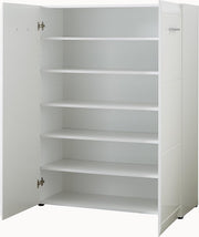 Zapatero Germania 3524-84 GW-Adana, con frentes de alto brillo, en blanco, 90 x 120 x 36 cm (ancho x alto x profundo)