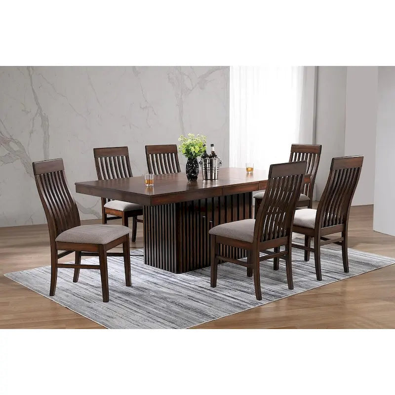 Juego de comedor Baywind Mango Oak de 7 piezas