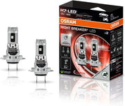 OSRAM NIGHT BREAKER LED SPEED H7 450, luces de carretera y de cruce LED homologadas para uso en carretera, hasta un 450% más de brillo, 6000 K, no requiere accesorios mecánicos, LEDEC02 integrado