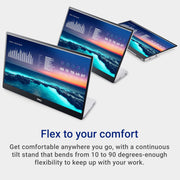 Monitor portátil Dell P1424H 14" Full HD (1920x1080), 60Hz, IPS, 6ms, 2x USB-C, 3 años de garantía, plata