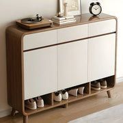 Mueble zapatero moderno de madera para recibidor, tamaño mediano
