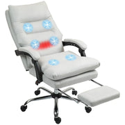 Vinsetto Silla de Oficina Reclinable con Masaje de Vibración y Calor de Microfibra