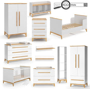 Cambiador VitaliSpa Malia, blanco/roble, 133 x 98 cm XL con 3 cajones