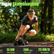 Longboard eléctrico para trayectos diarios, monopatín eléctrico, skateboard de 4 ruedas de madera de arce para adultos, skateboard eléctrico de 7 capas de arce