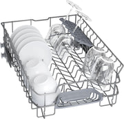 Lavavajillas inteligente Bosch Serie 2 SPV2IKX10E, totalmente integrable, 45 cm de ancho, cesta para cubiertos, secado extra con solo pulsar un botón, InfoLight punto de luz rojo en el suelo, protección AquaStop contra daños por agua, blanco