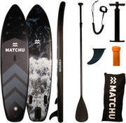 MATCHU - Tabla de Paddle Surf Hinchable - Stand Up Paddle - Set Completo - Capacidad de Carga hasta 150 KG - 320x81x15 CM - Antideslizante - Plataforma Flexible