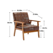 Juego de 2 sillas decorativas de estilo moderno de mediados de siglo con mesa auxiliar