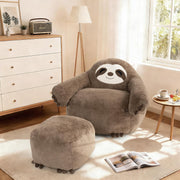 Sillón tipo puf Pamapic con reposapiés, puf tipo perezoso para adultos con relleno, puf ergonómico moderno, sillón lounge, silla tipo puf para interiores para sala de estar, dormitorio, sala de juegos