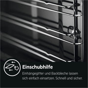 Horno empotrable AEG – Serie 5 Aire caliente circular: resultados de cocción uniformes en 3 niveles – Autolimpieza por pirólisis – 25 programas automáticos – Pantalla táctil LED – Calentamiento rápido – Negro – BPE53516AB