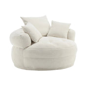 Sillón redondo tipo perezoso – Blanco/Azul/Gris/Amarillo/Naranja/Rojo rosa/Azul marino/Verde, asiento individual y doble