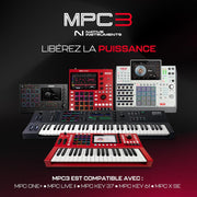 Akai Professional MPC One+ Caja de ritmos autónoma, creador de ritmos y controlador MIDI con WiFi, Bluetooth, pads de batería, complementos de sintetizador, pantalla táctil e integración con Native Instruments