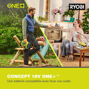 RYOBI - Cortabordes Inalámbrico 18V ONE+ RLT183250F – Ancho Ø25-30cm, Batería 2.5Ah + Cargador, Autonomía 50min, Sistema EasyEdge™, Ligero y Preciso, Ideal para Bordes, Macizos y Taludes