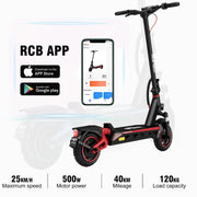 Patinete eléctrico RCBTECH R10S – 16.8Ah, 500W, integración con aplicación