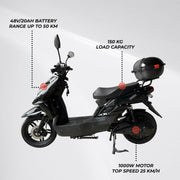 Scooter Eléctrico Elegante Swoop Negro 1000W
