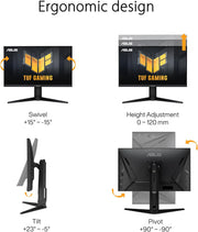 ASUS TUF Gaming VG279QL3A – Monitor Gaming eSports de 27" Full HD (1920x1080, 180Hz, Fast IPS, ELMB, 1ms GTG, FreeSync Premium, compatible con G-Sync, 99% sRGB, ajuste de altura)