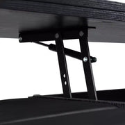 Mesa de centro elevable moderna multifuncional Zeus & Ruta con almacenamiento oculto, 4 taburetes y ruedas, perfecta para espacios modernos
