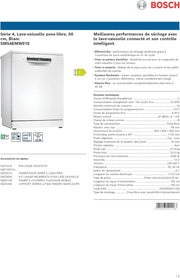 Bosch SMS4EMW01E - Serie 4 - Lavavajillas de libre instalación - 60 cm - 14 cubiertos - Silence Plus 42 dB - Blanco