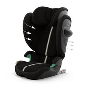 CYBEX Gold Silla de coche infantil Solution G i-Fix, para coches con y sin ISOFIX, desde aprox. 3 hasta 12 años (100 - 150 cm), desde aprox. 15 hasta 50 kg, Lava Grey