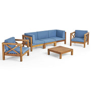 Set de conversación de 6 piezas de madera de acacia Brava Outdoor de Christopher Knight Home