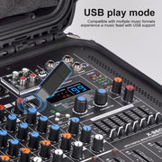 Mesa de mezclas autoamplificada profesional de 8 canales X-960D con amplificador de alta potencia, consola de sonido todo en uno para altavoces pasivos de 15", 99 efectos DSP, ecualizador gráfico de 7 bandas, Bluetooth/USB, alimentación phantom de 48 V
