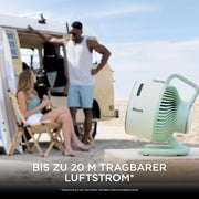 Ventilador Shark FlexBreeze HydroGo con nebulizador, refrigeración para interior y exterior, silencioso y duradero, con y sin cable, compacto y ligero, 5 velocidades, color menta FA050EUGN