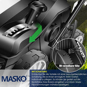 MASKO® Elektro 2in1 Vertikutierer Rasenlüfter 1800W 40cm Arbeitsbreite 55L Fangkorb mit Lüfterwalze Lüfter Moosentferner, 20 Stahlmesser, 5-stufige Arbeitstiefe einstellbar höhenverstellbarer Holm