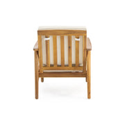 Set de conversación para exteriores de 4 plazas de madera de acacia Willowbrook de Christopher Knight Home