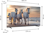 THOMSON Smart Android TV 4K Ultra HD de 75 pulgadas (190 cm), Google Assistant, Wi-Fi, Dolby Digital, Bluetooth, triple sintonizador (cable/satélite/antena), HDMI, CI+, panel A+ – 75UA5S13