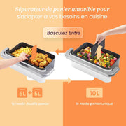 Freidora de aire Cosori, Dual Blaze Twinfry, compartimentos flexibles, 10 L