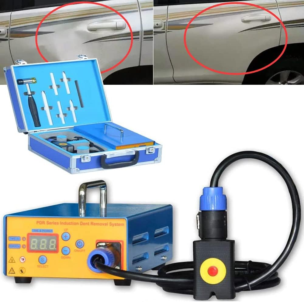 mylii Herramienta de reparación de abolladuras sin pintura, caja de calentamiento, máquina de inducción para abolladuras sin pintura, herramienta de reparación de automóviles, calentamiento por inducción